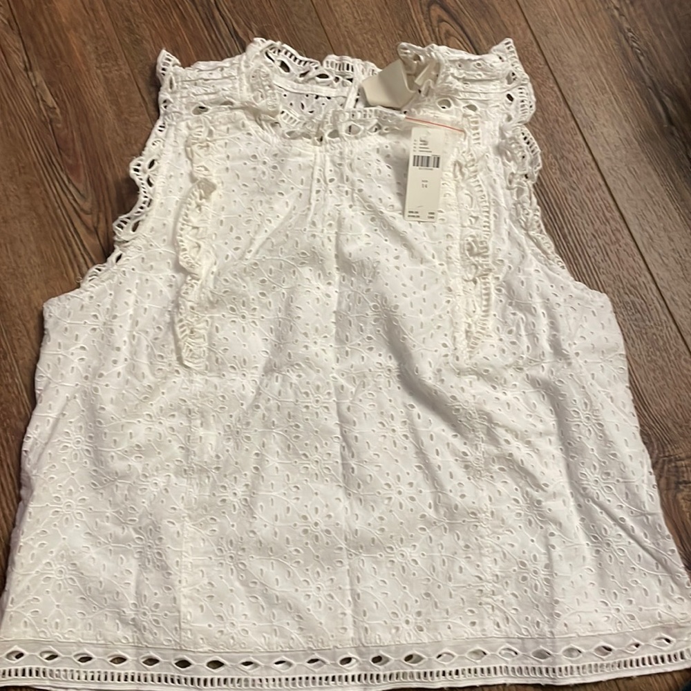 Maeve White Eyelet Blouse